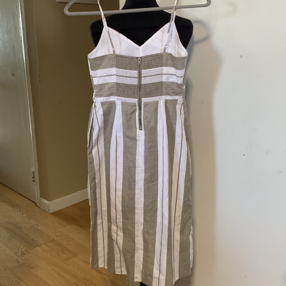 Express spaghetti strap cut out wrap midi dress stripe pattern size 0 NWOT - Picture 4 of 8